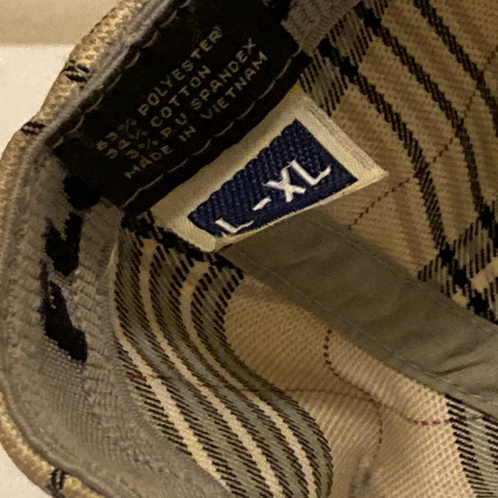 DC Beige Plaid Baseball Cap with Black Accents - Picture 9 of 9